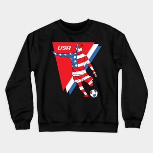 USA Futbol Football Soccer Player Crewneck Sweatshirt